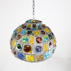 Felipe Derflingher "Feders" Art Glass Pendant