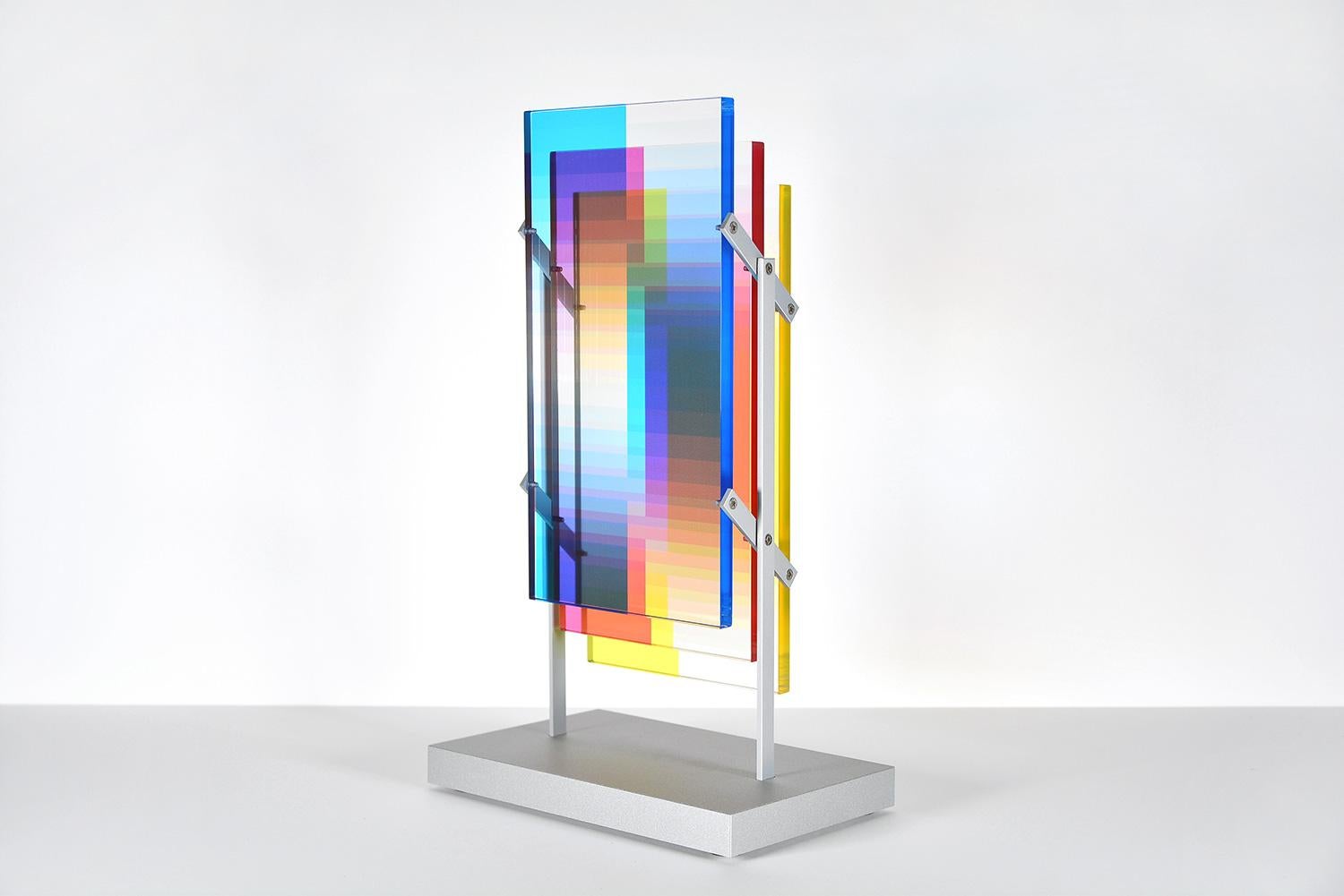 Felipe Pantone SUBTRACTIVE VARIABILITY MANIPULABLE IV
Date of creation: 2020
Medium: Acrylic and aluminium
Edition number: 40/50
Size: 33 x 13 x 21 cm
Condition: New, in mint conditions
Sculpture made of acrylic and aluminium part of a limited
