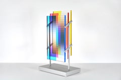 SUBTRACTIVE VARIABILITY MANIPULABLE IV Sculpture Modern Op Art Colors Design
