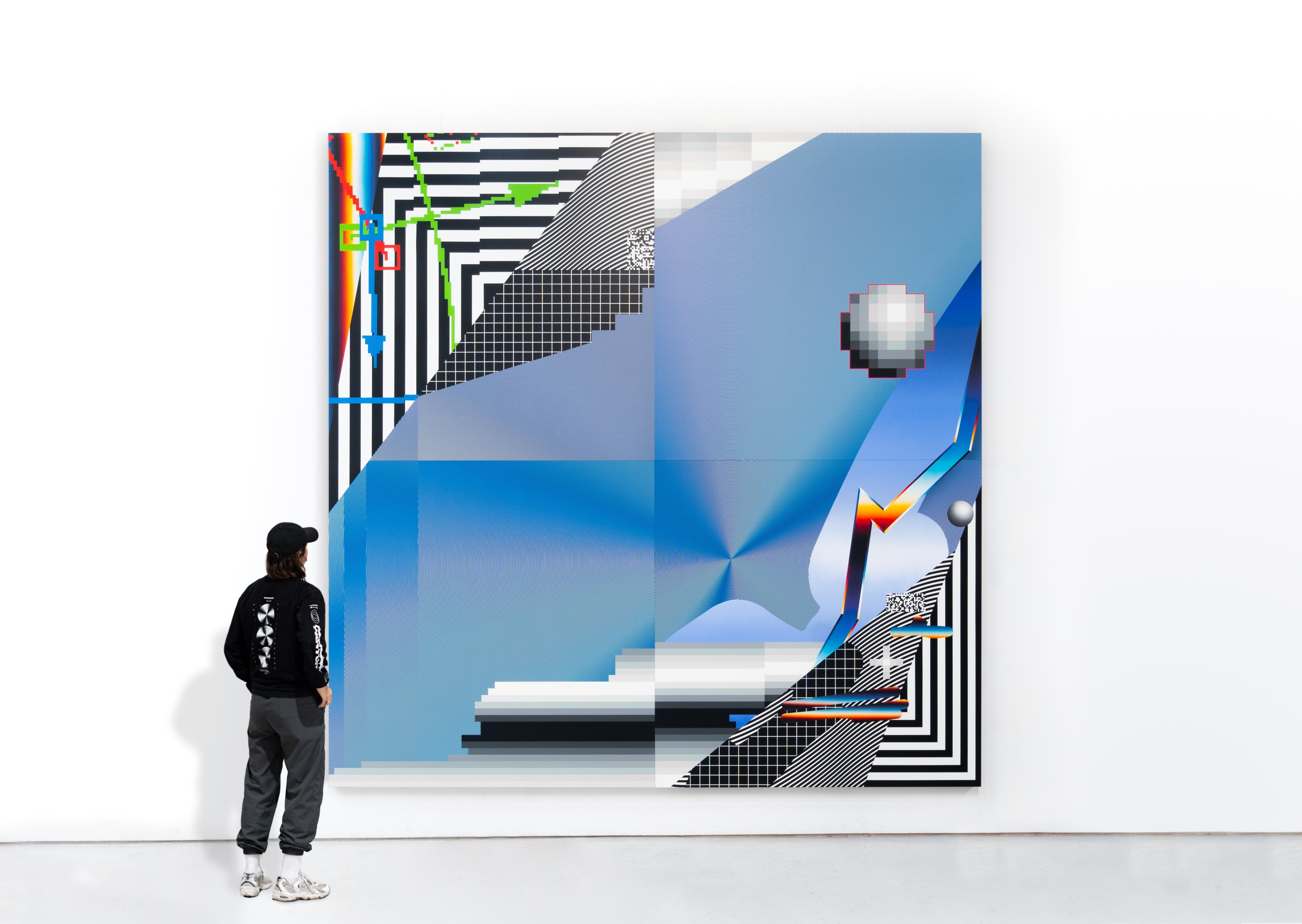 Felipe Pantone is an Argentinian-Spanish artist. He started doing graffiti at the age of 12. He graduated with a Fine Art degree in Valencia (Spain) where his studio is based. Pantone’s work deals with dynamism, transformation, digital revolution,