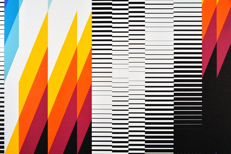 CHROMADYNA MICAP #2 Op Art Abstract Street Art Colors Black Modern Design For Sale 2