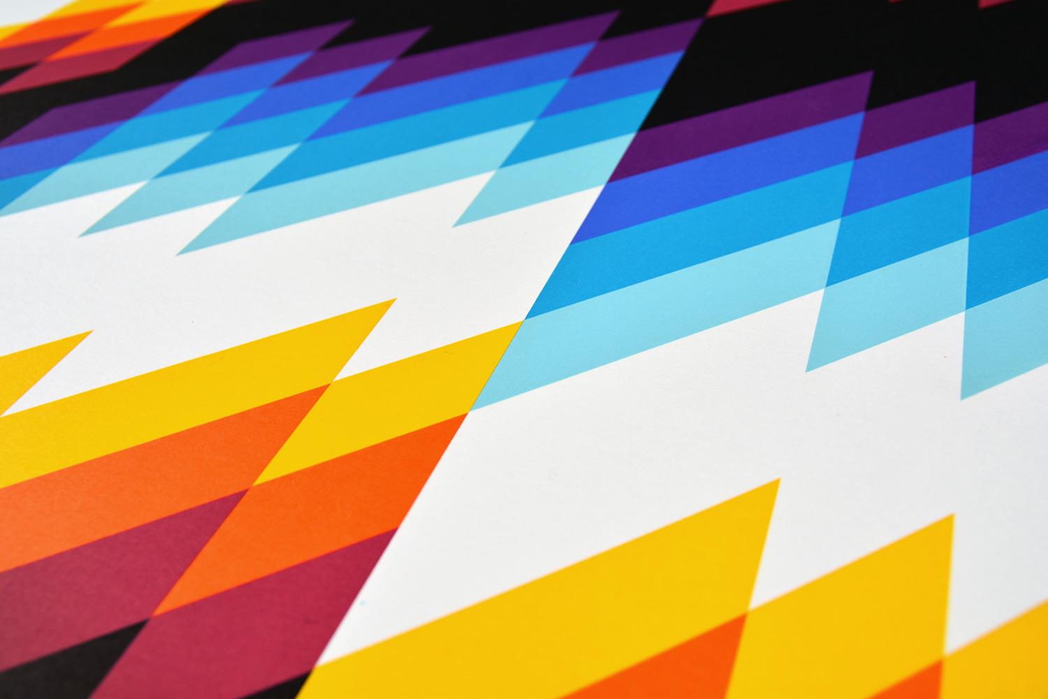 Felipe Pantone CHROMADYNA MICAP #1
Date of creation: 2020
Medium: Lithograph on paper
Edition number: 24/30
Size: 75.5 x 55.5 cm
Condition: New, in mint condition and never framed
Lithograph on paper hand signed and numbered on the back by the
