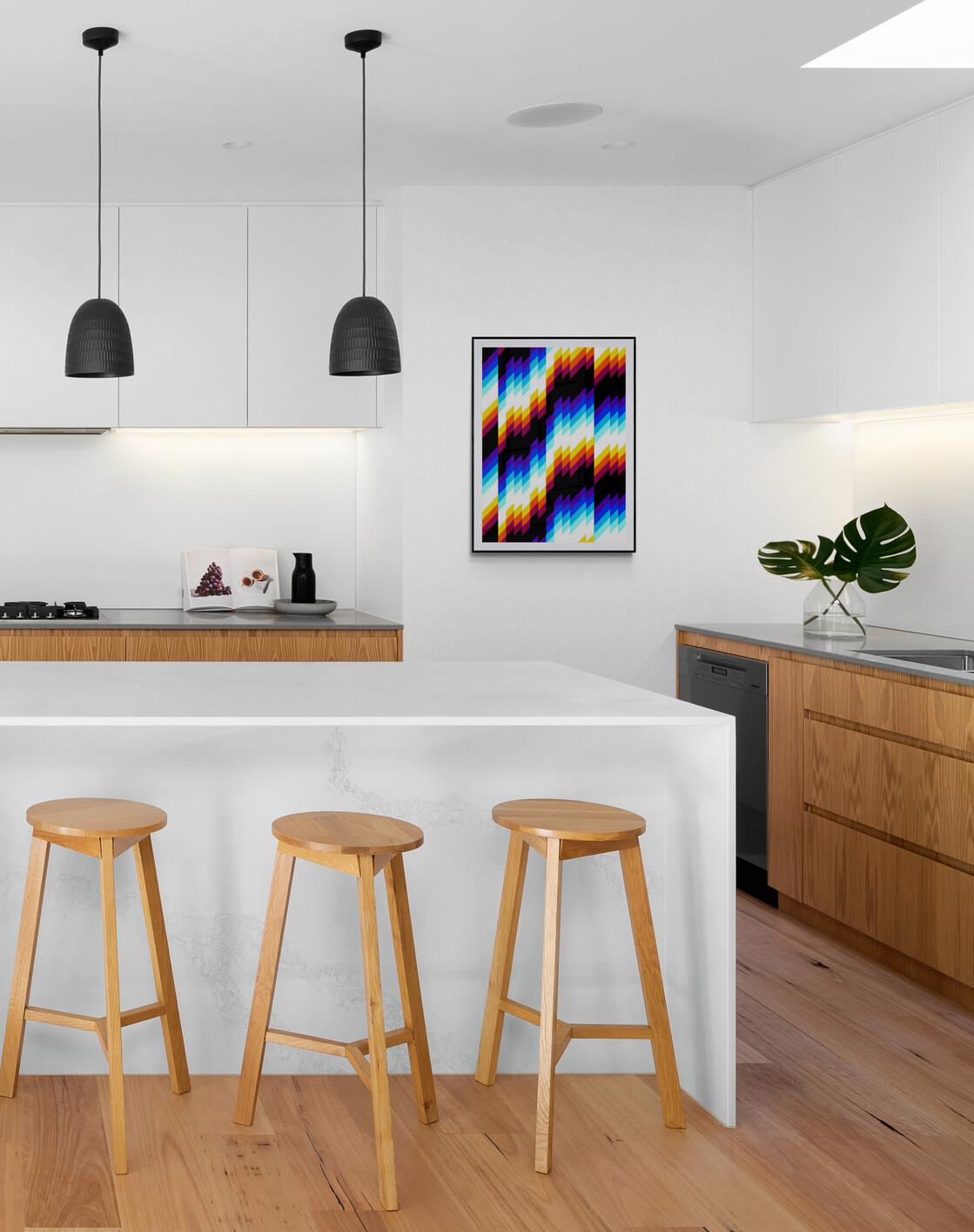 FELIPE PANTONE - CHROMADYNA MICAP #1 Op Art Abstract Street Art Black Modern For Sale 3