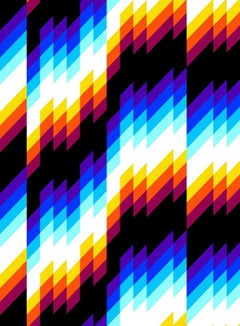 FELIPE PANTONE - CHROMADYNA MICAP #1 Op Art Abstract Street Art Black Modern