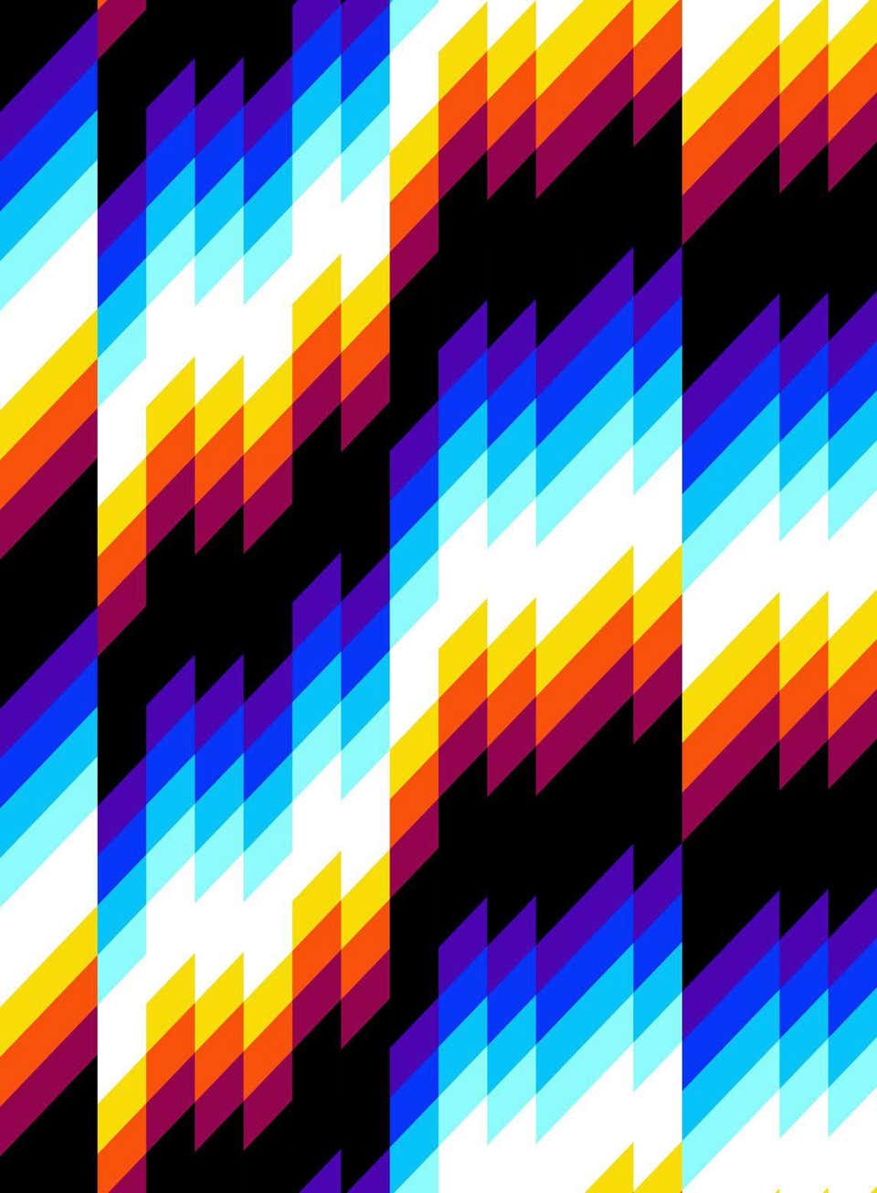 FELIPE PANTONE - CHROMADYNA MICAP #1 Op Art Abstract Street Art Black Modern