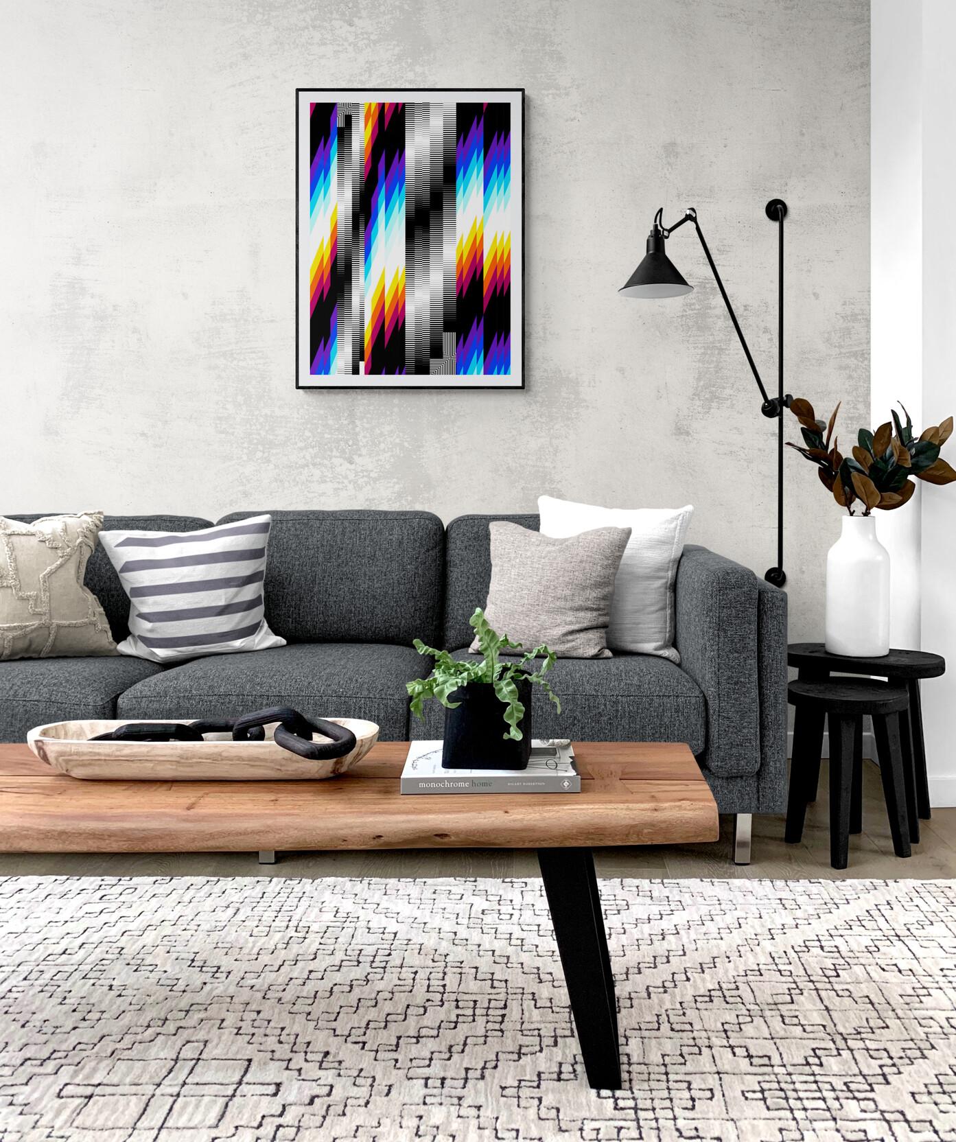 FELIPE PANTONE - CHROMADYNA MICAP #2 Op Art Abstract Street Art Black Modern For Sale 5