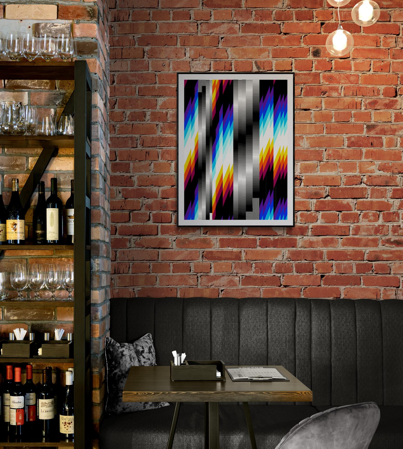 FELIPE PANTONE - CHROMADYNA MICAP #2 Op Art Abstract Street Art Black Modern For Sale 6