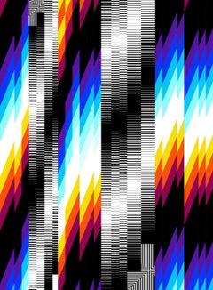 FELIPE PANTONE - CHROMADYNA MICAP #2 Op Art Abstract Street Art Black Modern