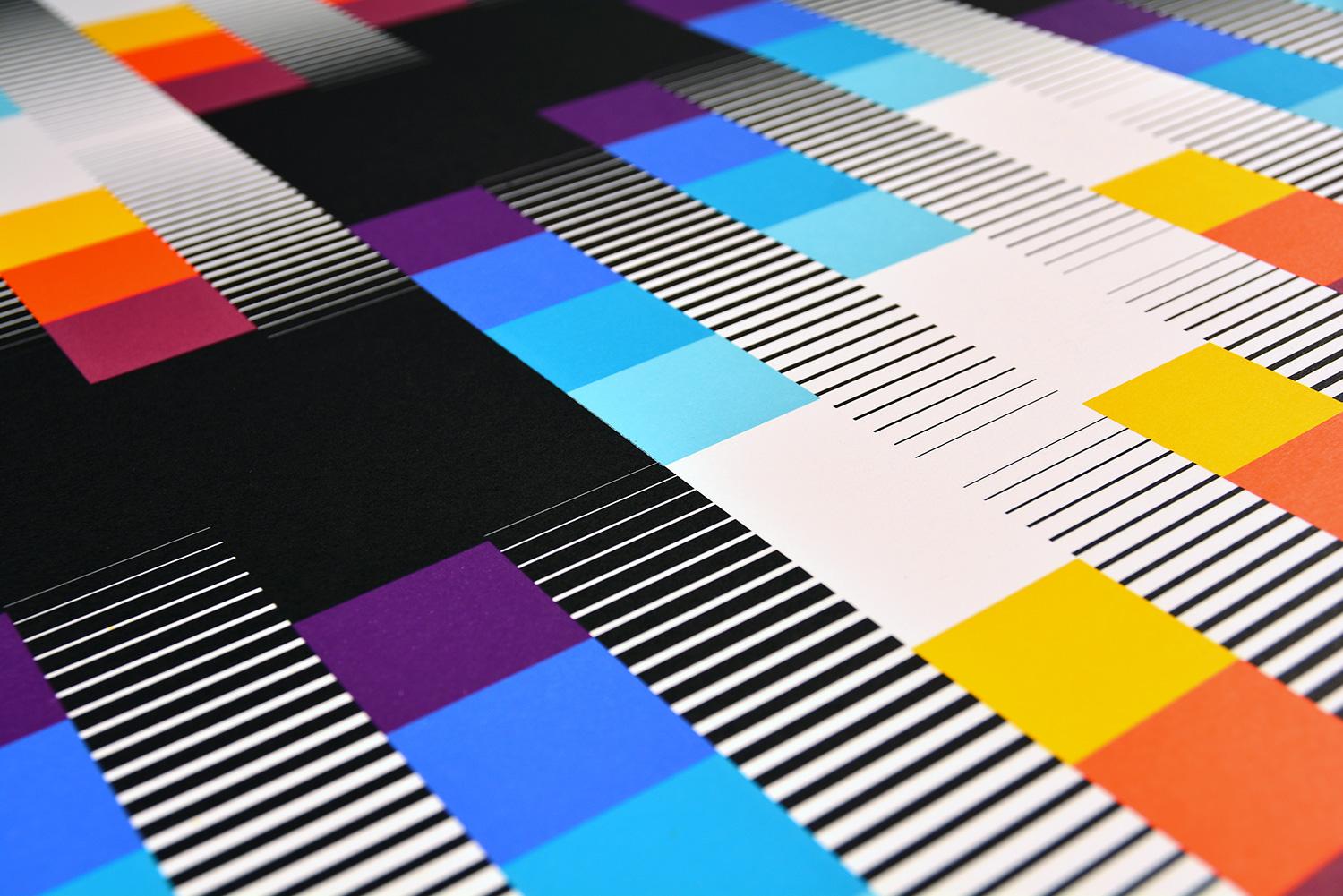 FELIPE PANTONE - CHROMADYNA MICAP #3 Op Art Abstract Street Art Black Modern - Print by Felipe Pantone