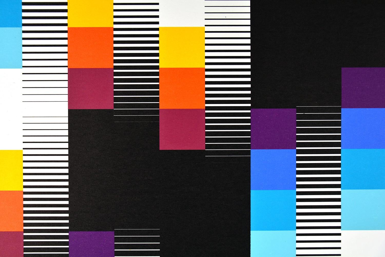 FELIPE PANTONE - CHROMADYNA MICAP #3 Op Art Abstract Street Art Black Modern For Sale 2