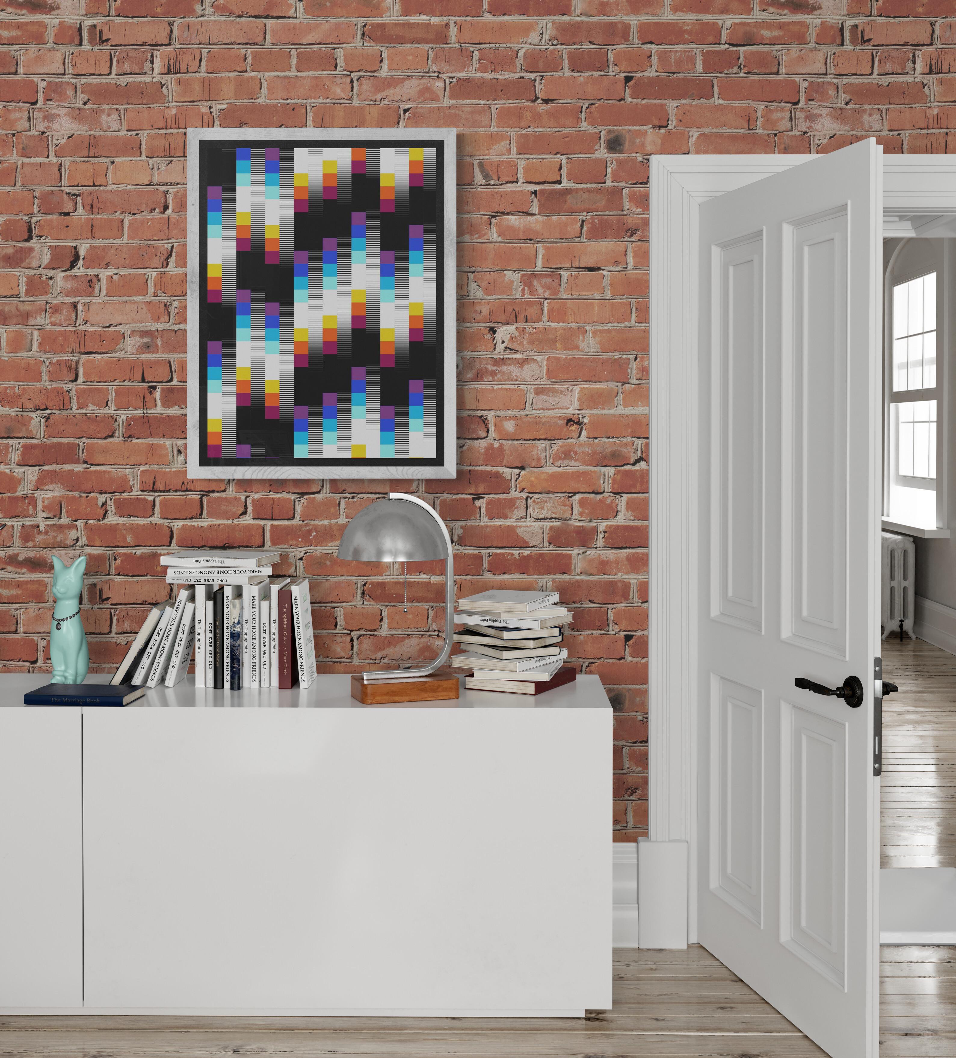 FELIPE PANTONE - CHROMADYNA MICAP #3 Op Art Abstract Street Art Black Modern For Sale 4