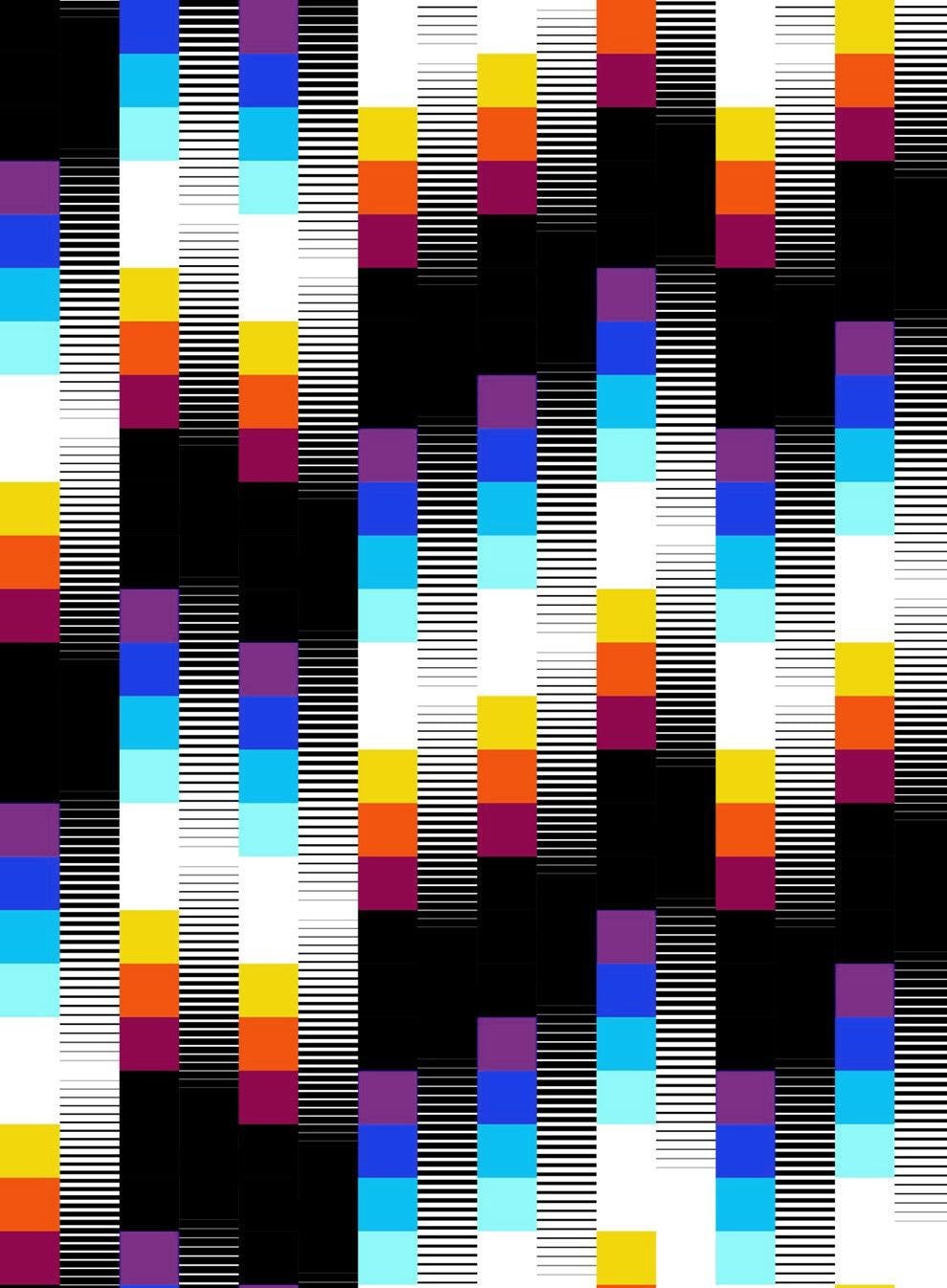 Felipe Pantone Abstract Print - FELIPE PANTONE - CHROMADYNA MICAP #3 Op Art Abstract Street Art Black Modern