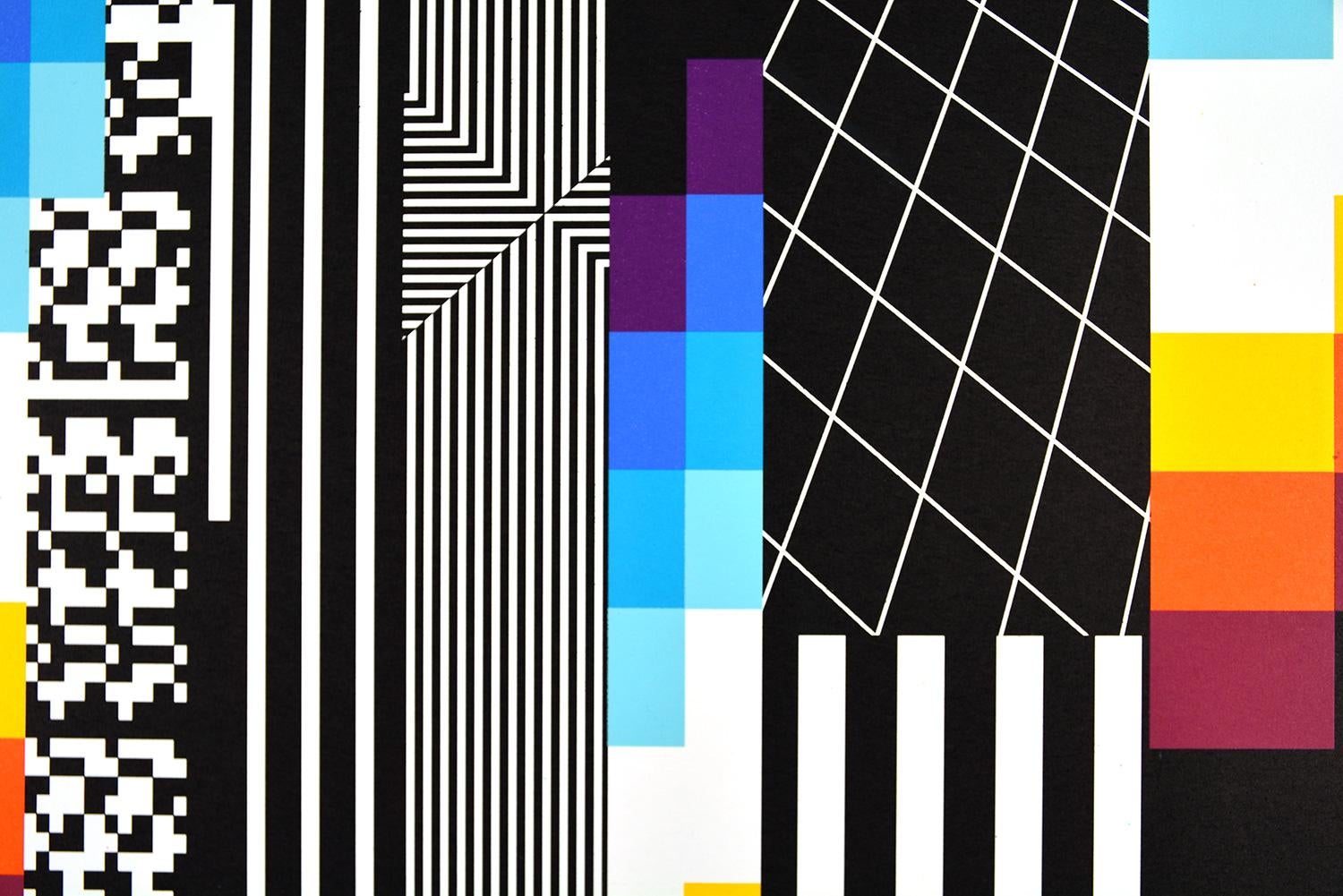 FELIPE PANTONE - CHROMADYNA MICAP #4 Op Art Abstract Street Art Black Modern For Sale 1
