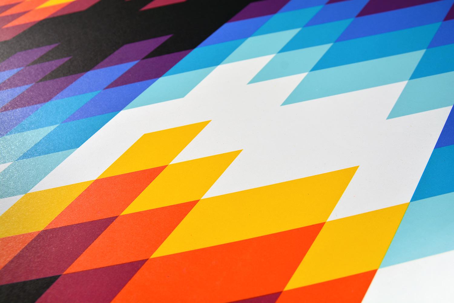 Felipe Pantone CHROMADYNA MICAP #5
Date of creation: 2020
Medium: Lithograph on paper
Edition : 30
Size: 75.5 x 55.5 cm
Condition: New, in mint condition and never framed
Lithograph on paper hand signed and numbered on the back by the artist.