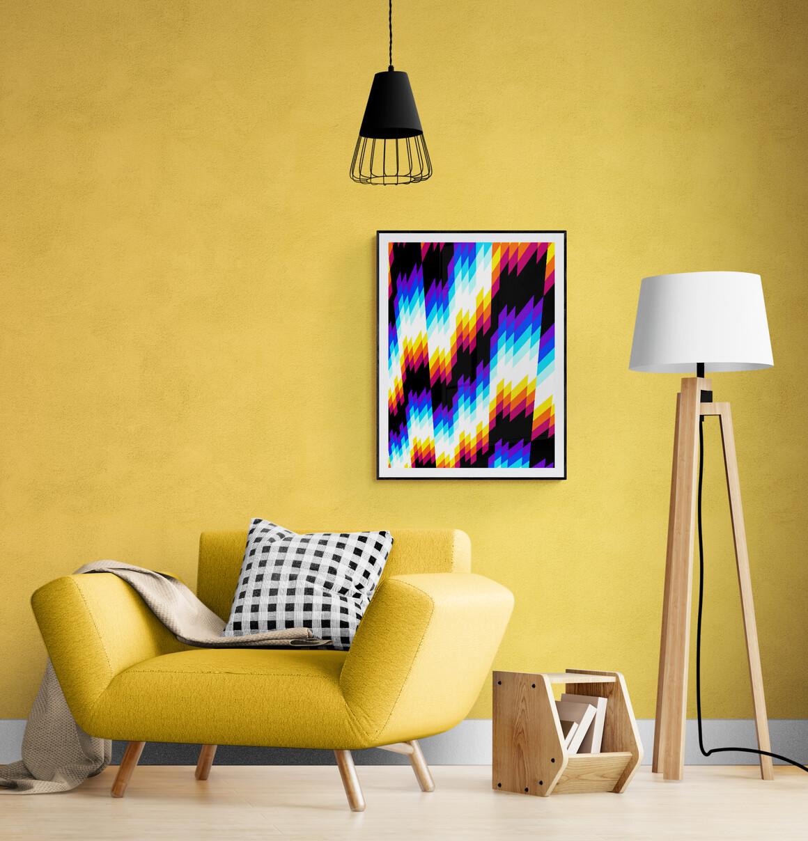 FELIPE PANTONE - CHROMADYNA MICAP #5 Op Art Abstract Street Art Black Modern For Sale 4