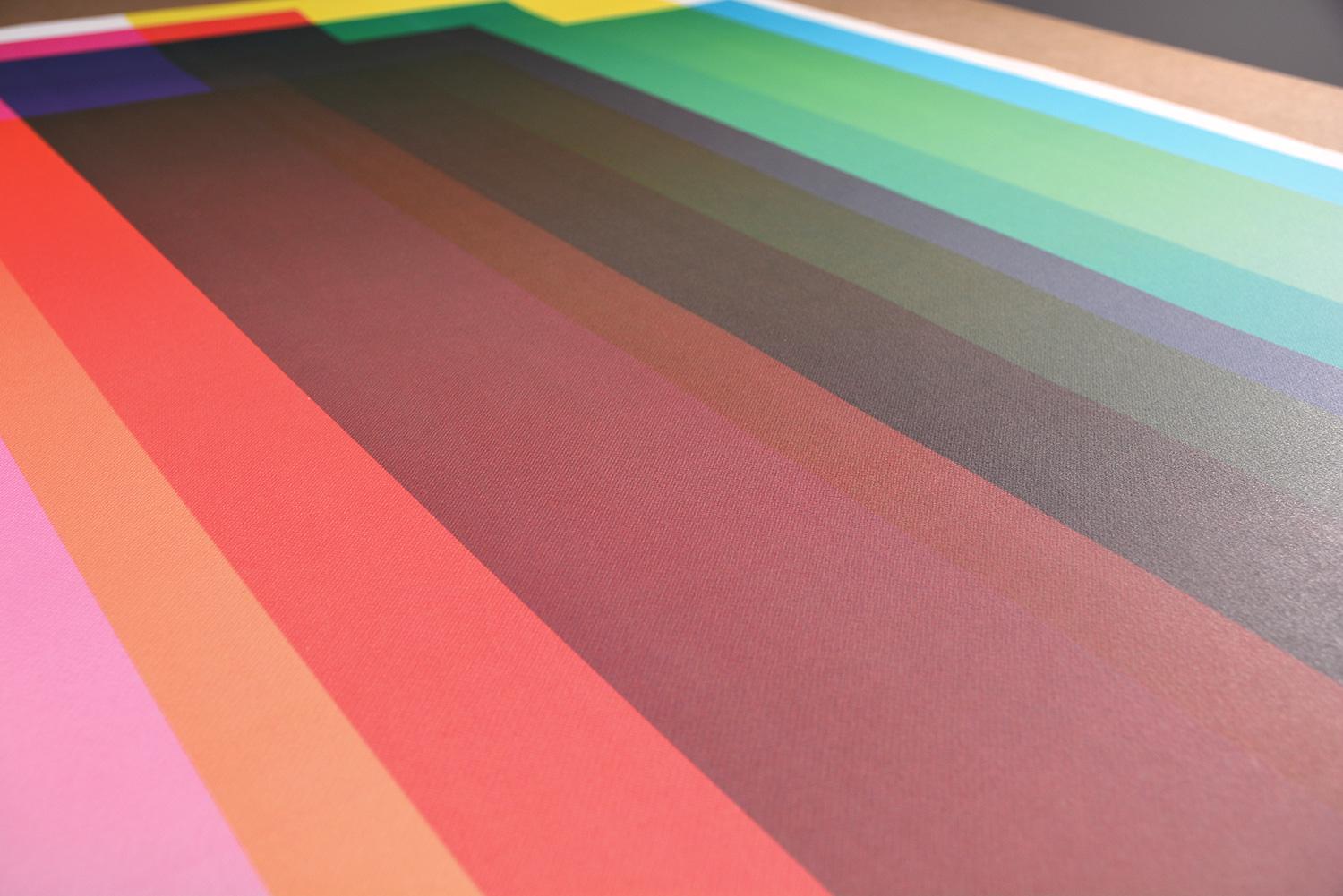 FELIPE PANTONE SUBTRACTIVE VARIABILITY P 4 Op Art Abstract CMYK Modern Graffiti - Print by Felipe Pantone