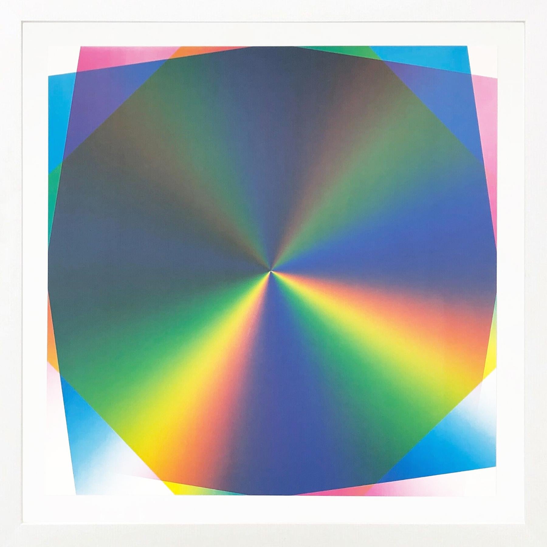 Felipe Pantone Abstract Print – TRACTIVE VARIABILITY CIRCULAR P5