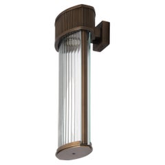 Felis Bohemian and Eclectic Wall Light Bronzed Brass with Redeed Glass