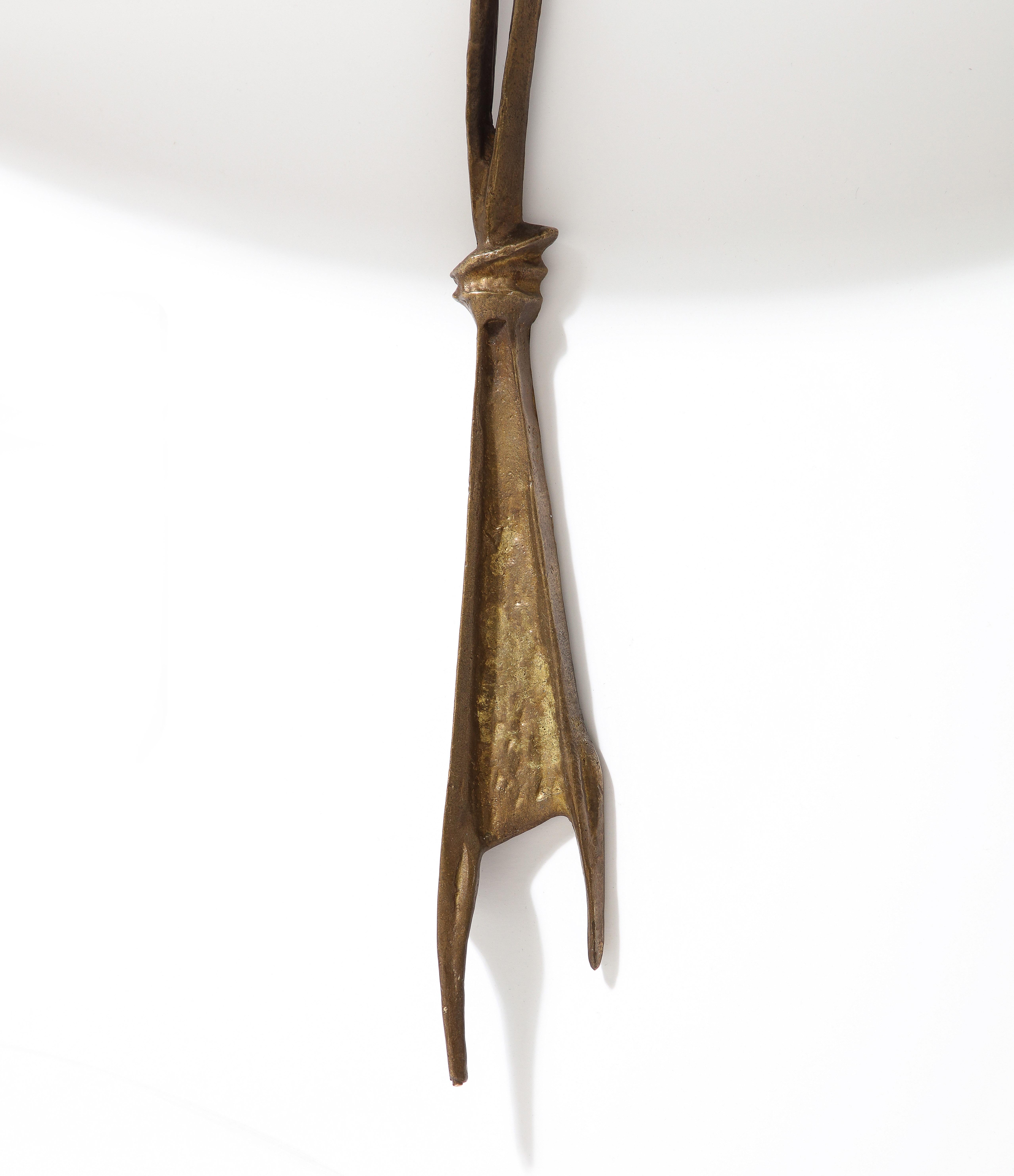  Felix Agostini “Amour Ardent” Bronze Sconces, France 1960's For Sale 7