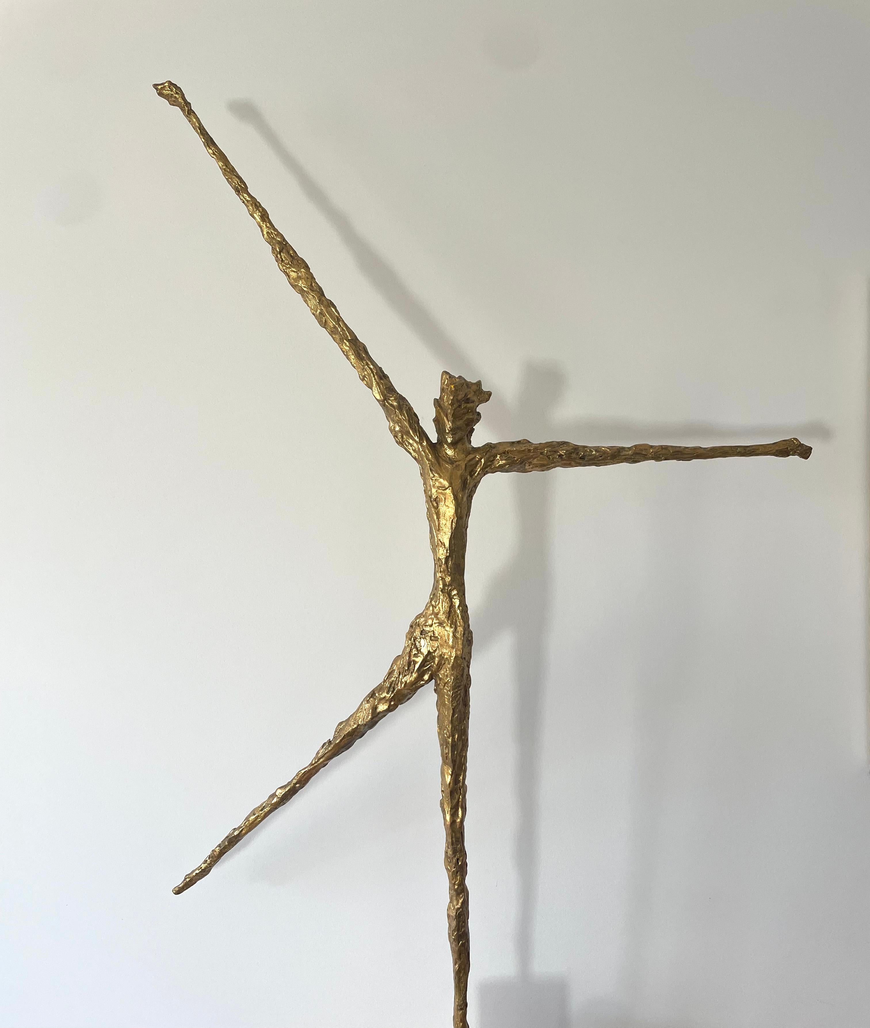 Mid-Century Modern Félix Agostini, rare original sconce in gilt resin made - 1960 For Sale