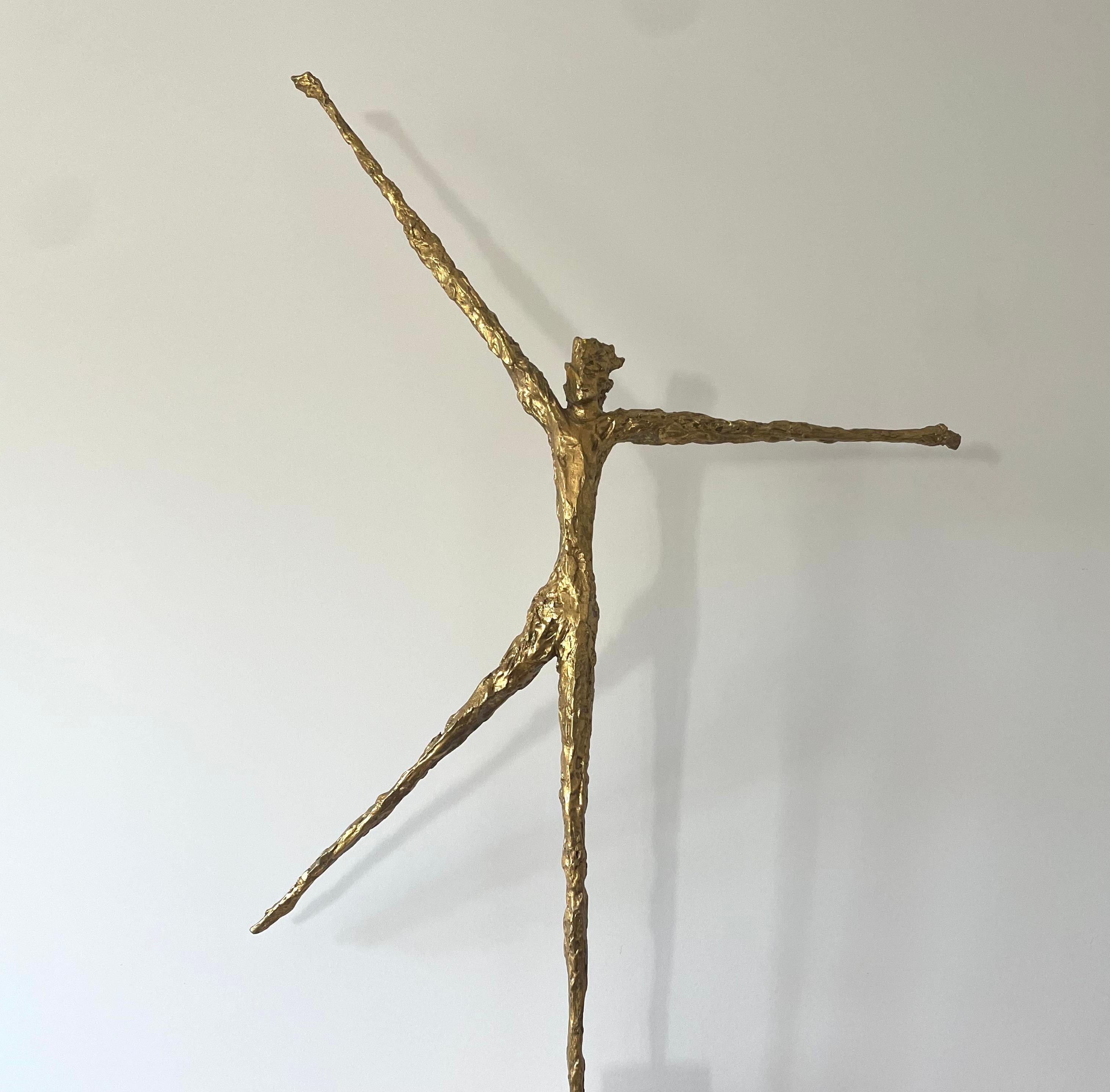 Félix Agostini, rare original sconce in gilt resin made - 1960 In Good Condition For Sale In Saint ouen, FR