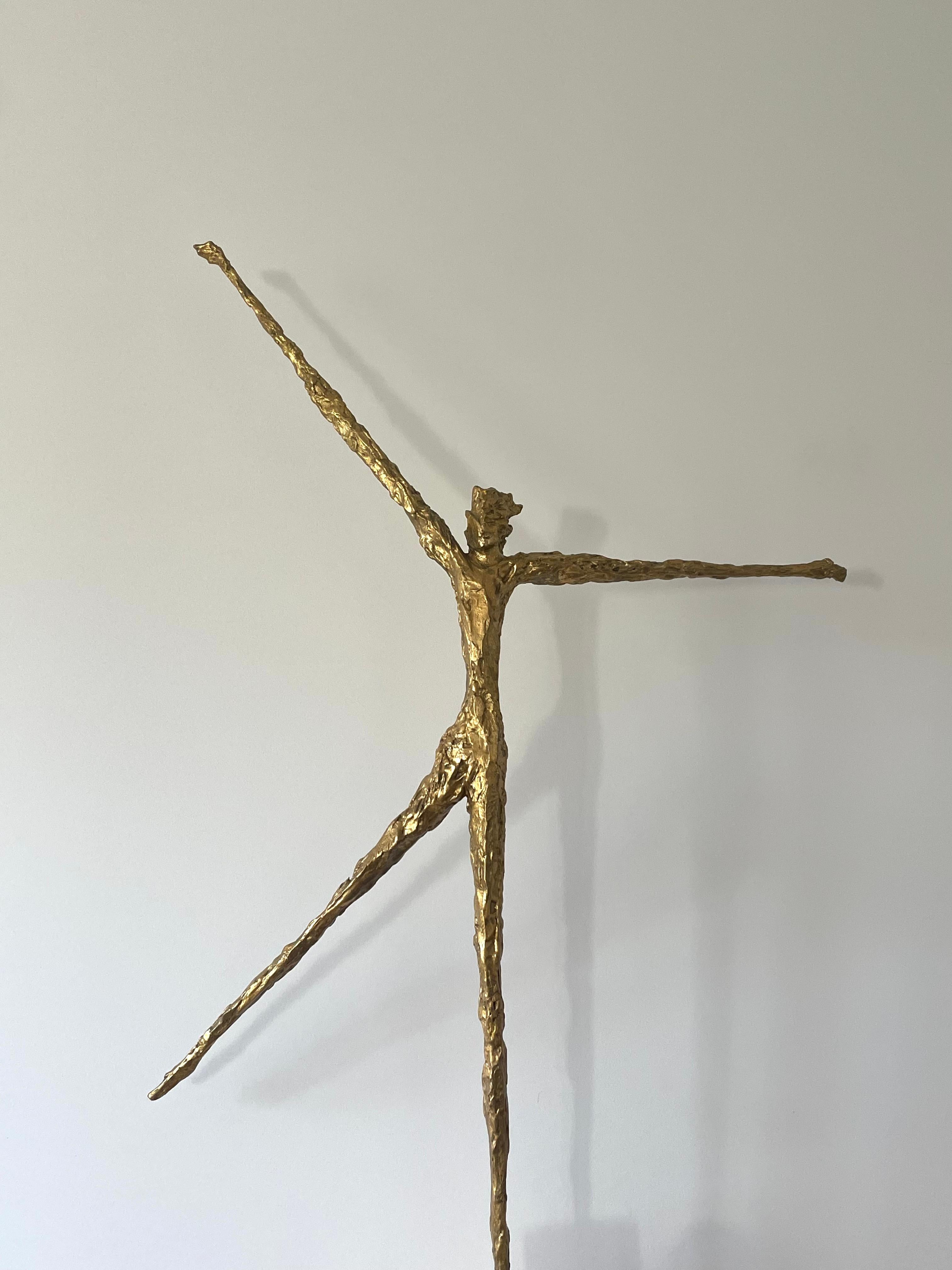 Mid-20th Century Félix Agostini, rare original sconce in gilt resin made - 1960 For Sale