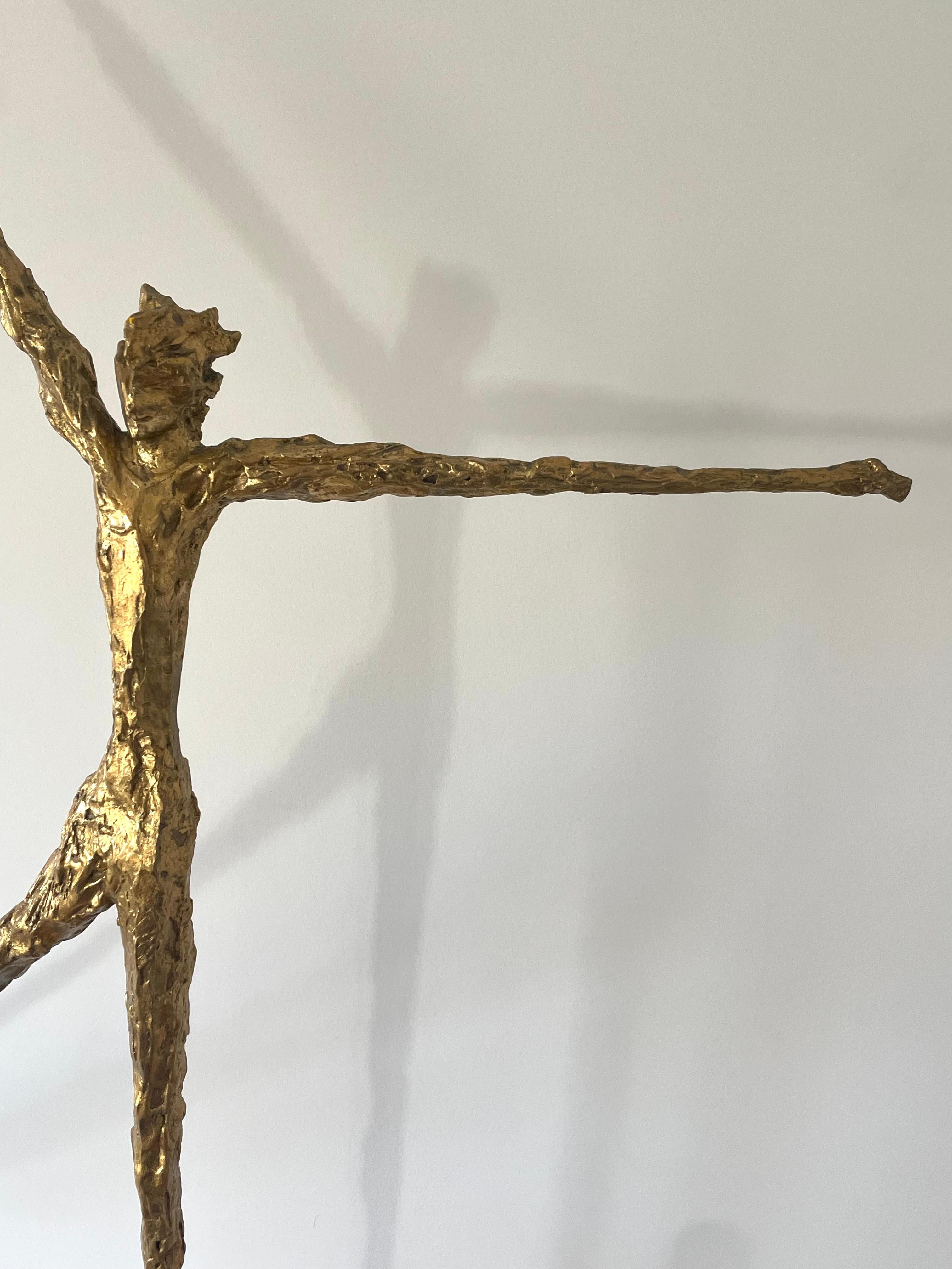 Félix Agostini, rare original sconce in gilt resin made - 1960 For Sale 2
