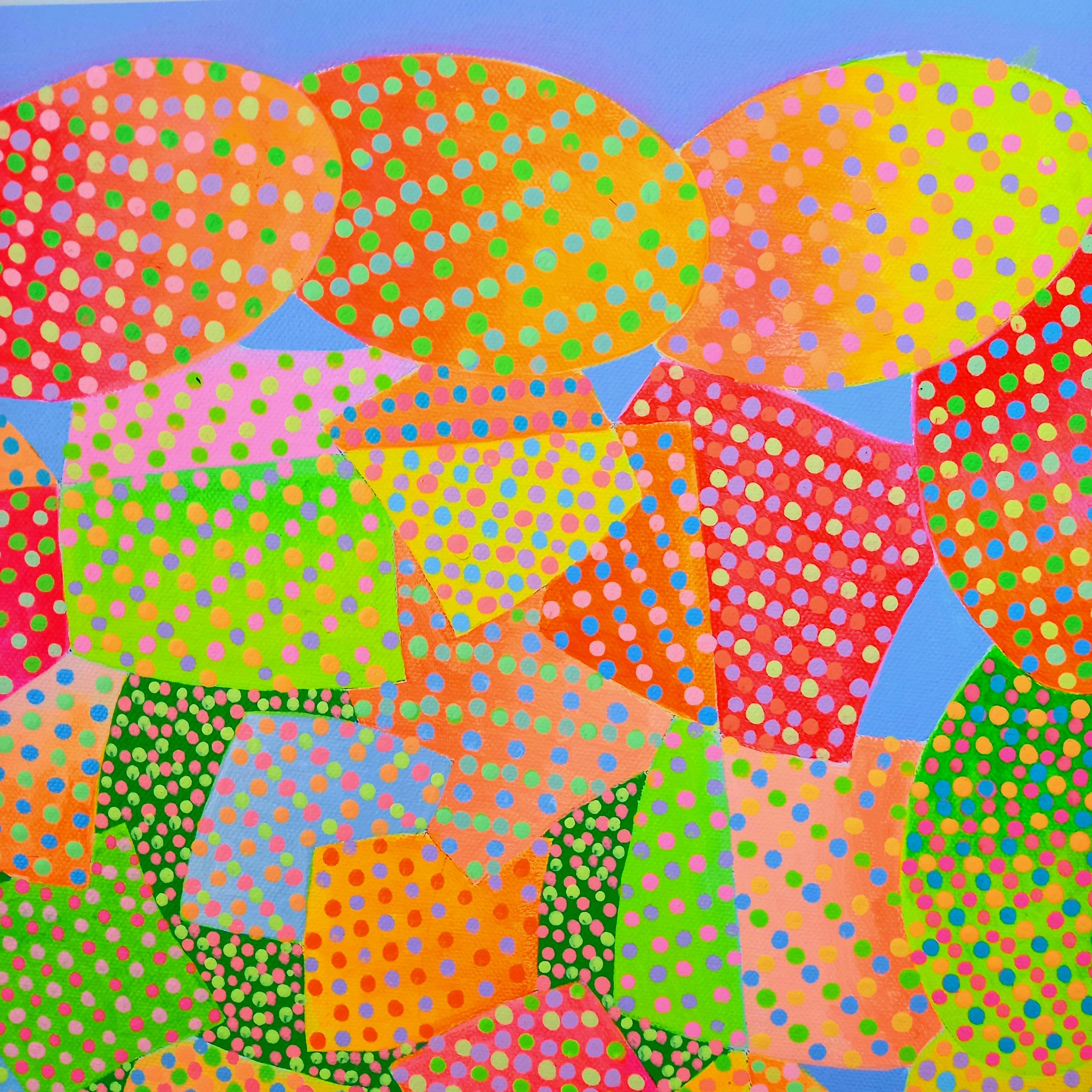 Mardi Gras (Sonnenschliff-Uplands).  Zeitgenössisches abstraktes Gemälde – Painting von Felix Akulw