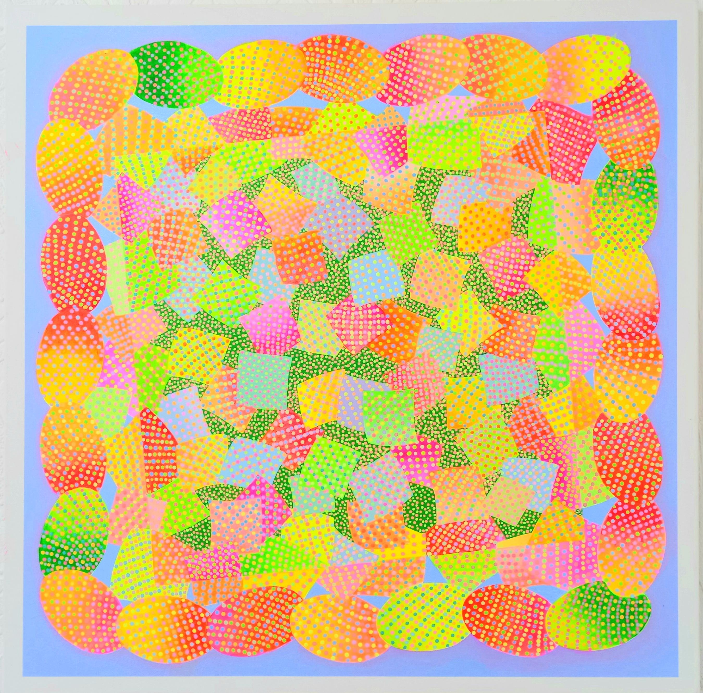 Felix Akulw Abstract Painting – Mardi Gras (Sonnenschliff-Uplands).  Zeitgenössisches abstraktes Gemälde
