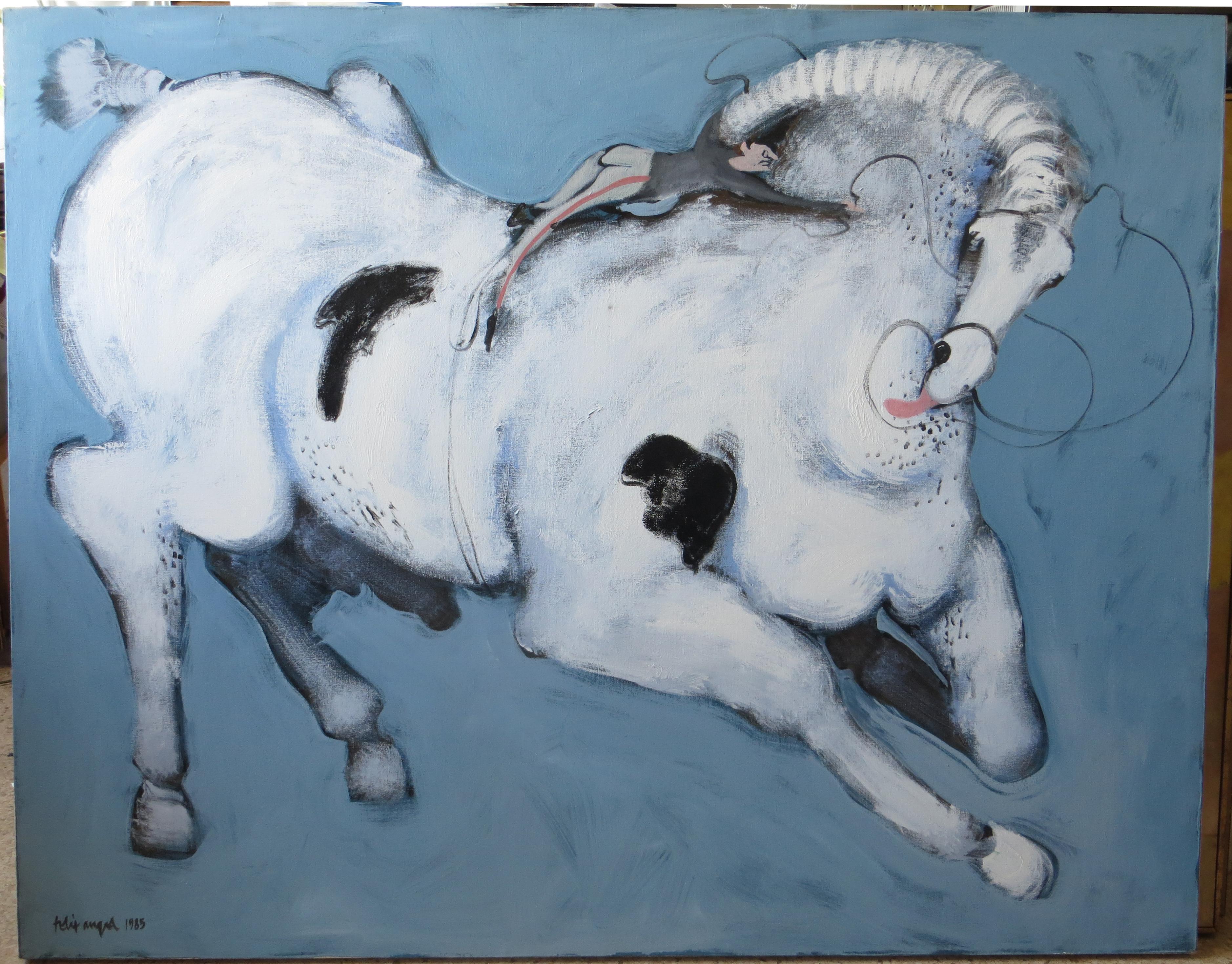 Senza titolo - Equestre - Painting di Felix Angel