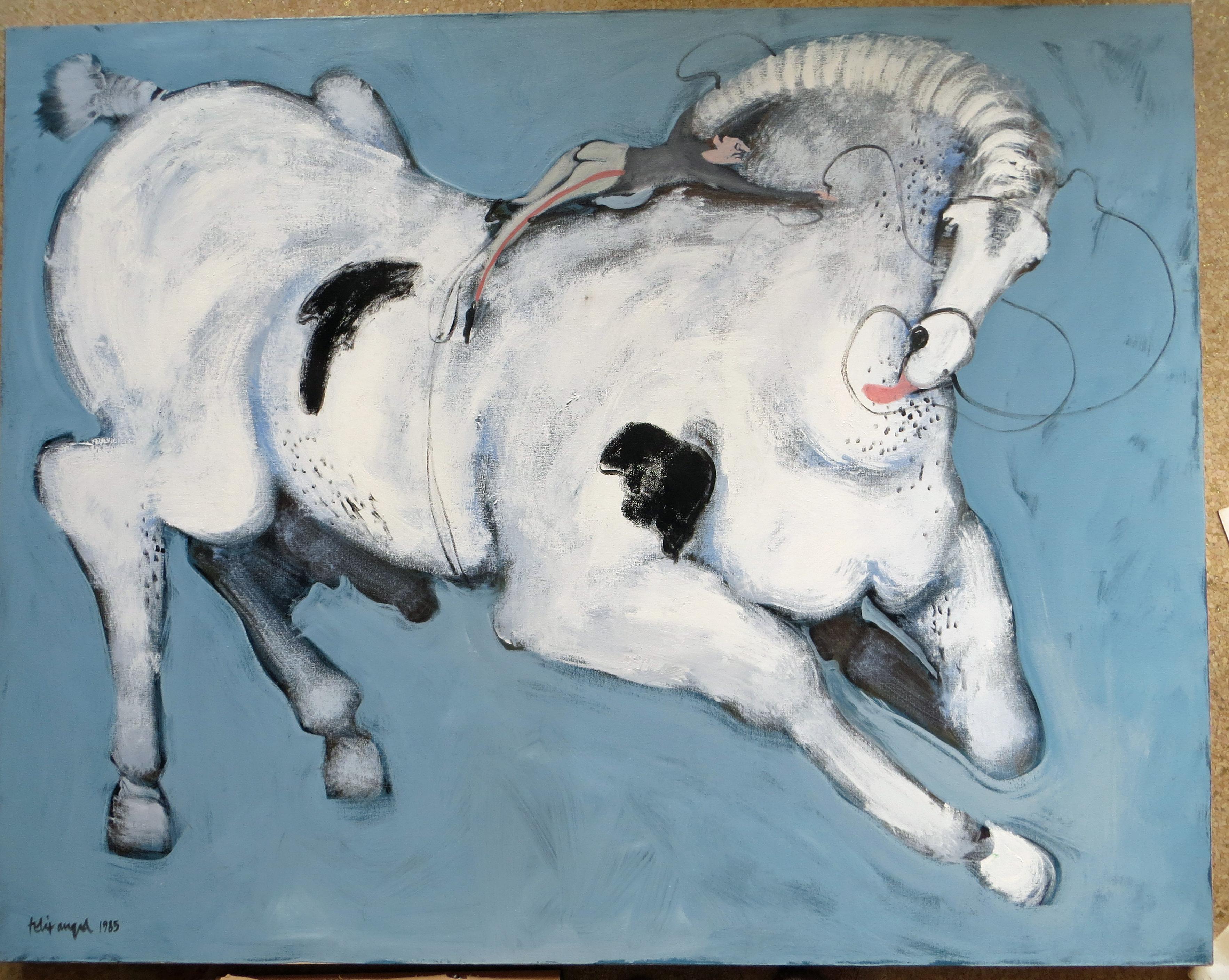 Felix Angel Animal Painting - Untitled - Equestrian