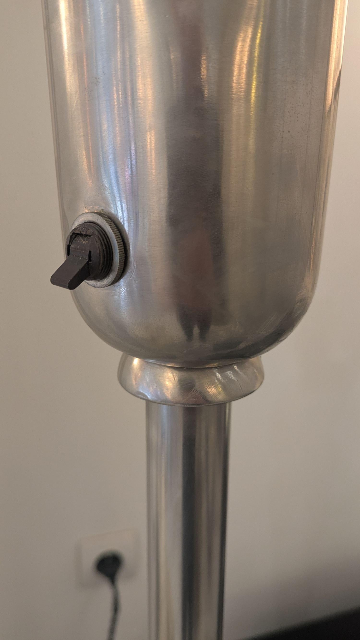 Metal Felix Aublet, floor lamp circa 1930 For Sale