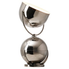 Felix Aublet für Ecart Verstellbare Art-Déco-Tischlampe aus Nickel