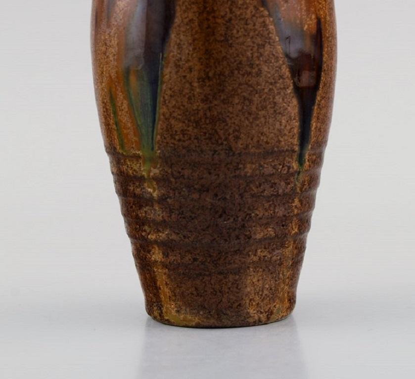 Felix-Auguste Delaherche, Frankreich, Vase aus glasierter Keramik (Frühes 20. Jahrhundert) im Angebot