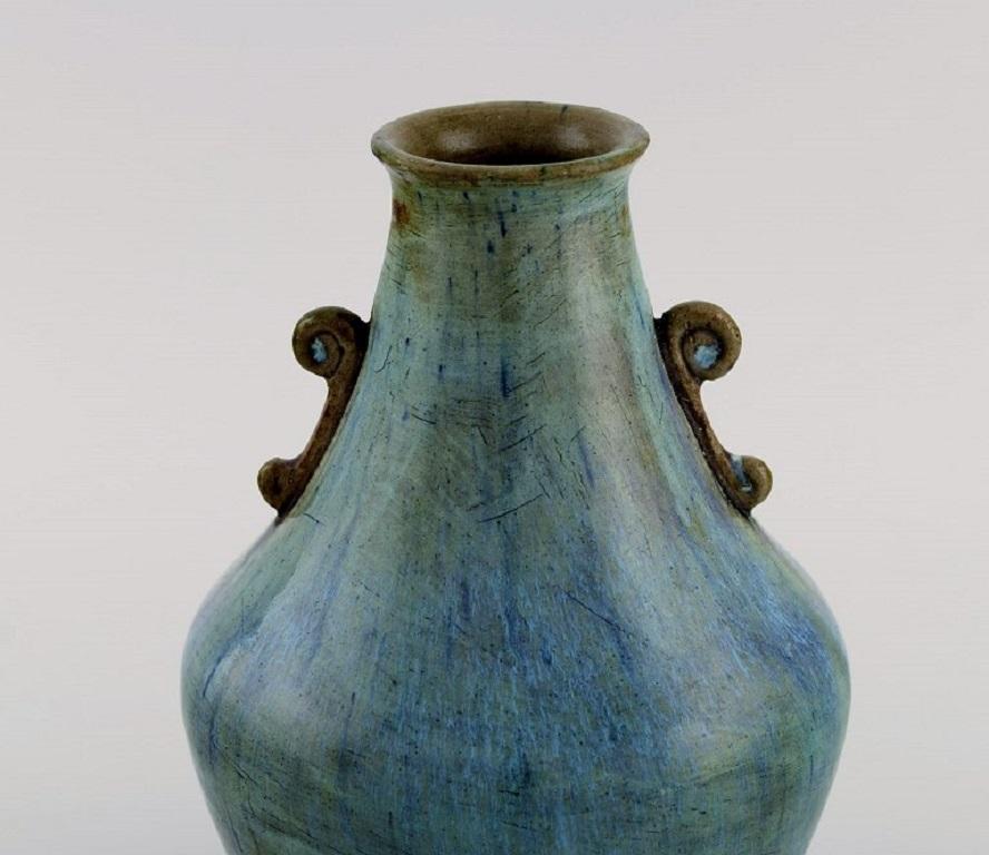 French Felix-Auguste Delaherche, Art Deco Ceramic Vase