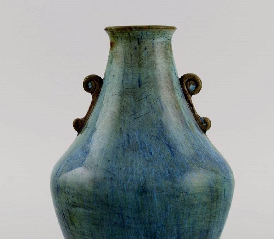 Glazed Felix-Auguste Delaherche, Art Deco Ceramic Vase
