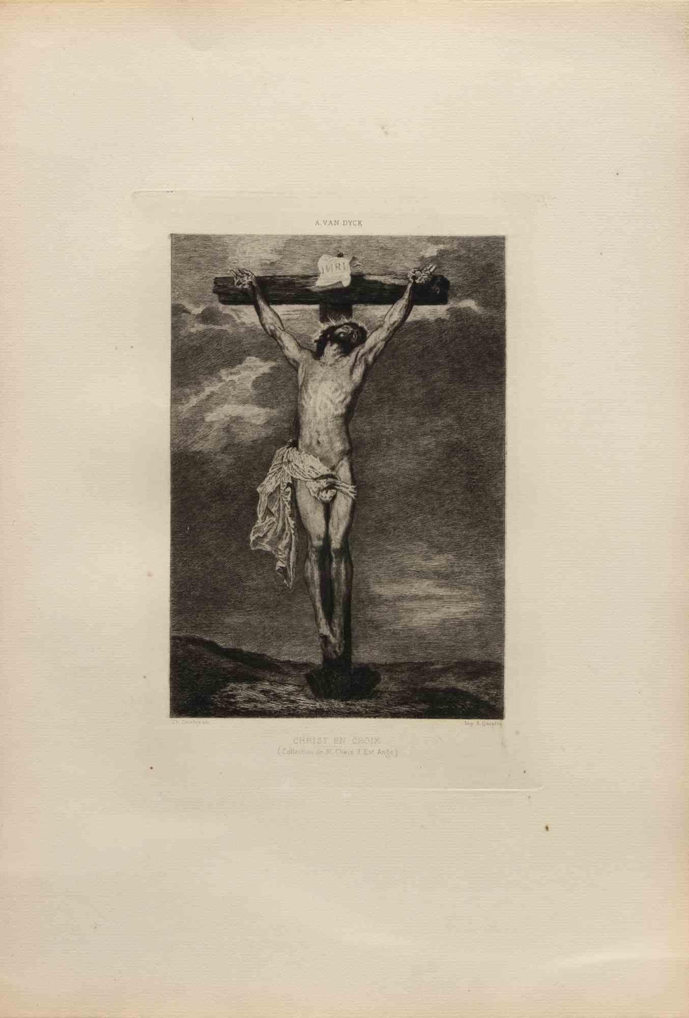 Etching realized by Félix Milius d'après Van Dyck in 1872.

Very good condition.
