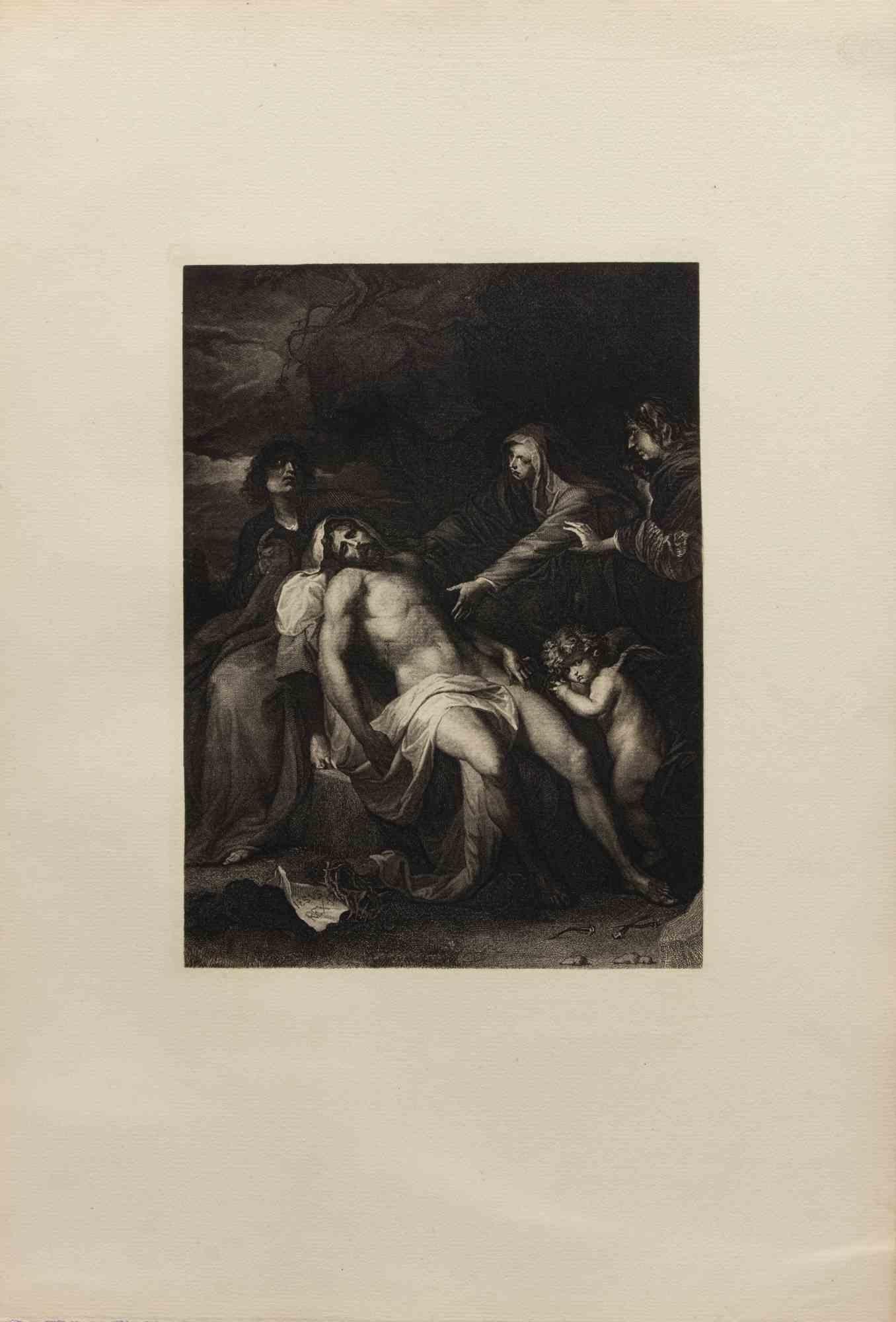 Etching realized by Félix Milius d'après Van Dyck in 1872.

Very good condition.