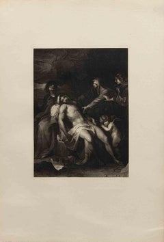 Cristo morto - Acquaforte di Felix-Augustin Milius - 1872