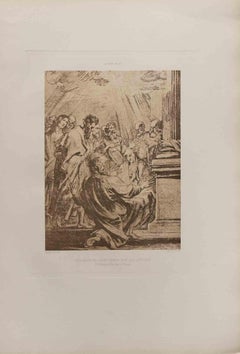 Descente du Saint Esprit sur les Apôtres - Gravure de Felix-Augustin Milius - 1872