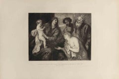 La Vierge et l'Enfant Jésus - gravure de Felix-Augustin Milius - 1872