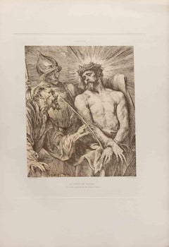 Le Christ au Roseau - Acquaforte di Felix-Augustin Milius - 1872