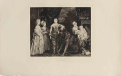 Les Cinq Enfants de Charles 1er - Acquaforte di Felix-Augustin Milius - 1872