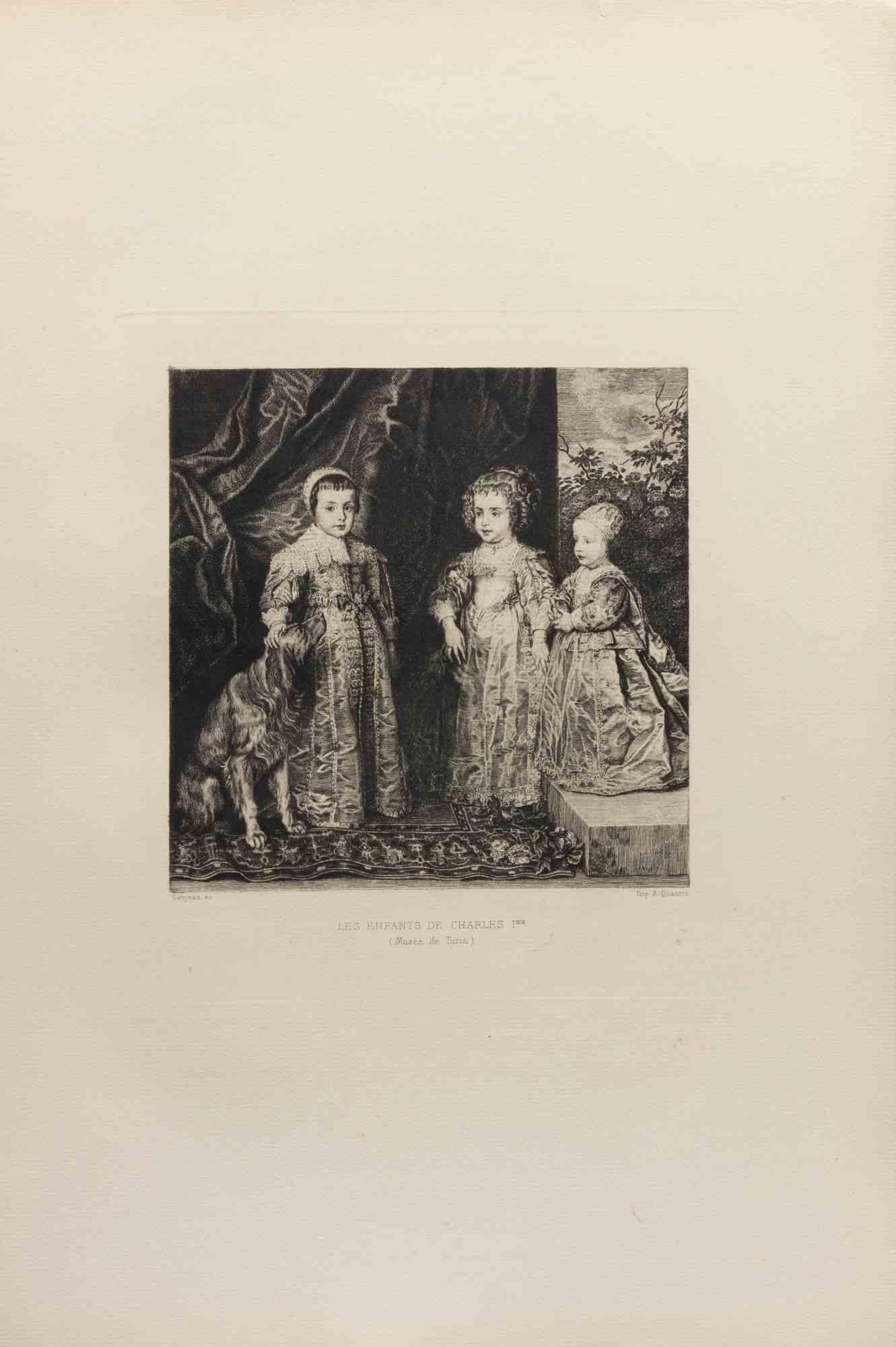 Etching realized by Félix Milius d'après Van Dyck in 1872.

Very good condition.