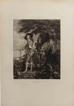 Ritratto di Charles 1er, re d'Angola - Acquaforte di Felix-Augustin Milius - 1872