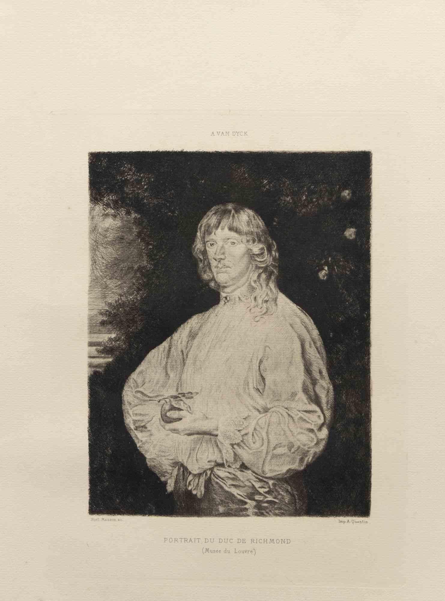 Etching realized by Félix Milius d'après Van Dyck in 1872.

Very good condition. 