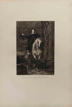 Portrait du marquis Antoine Jules de...- gravure de Felix-Augustin Milius - 1872