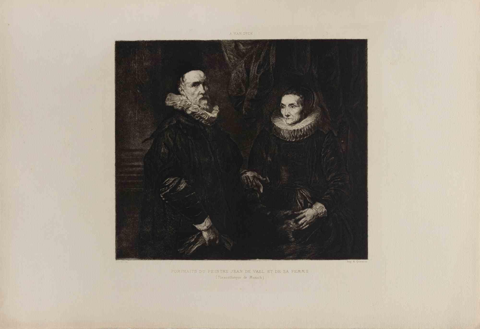 Etching realized by Félix Milius d'après Van Dyck in 1872.

Very good condition.
