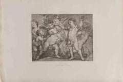 Ronde d'Anges - Acquaforte di Felix-Augustin Milius - 1872