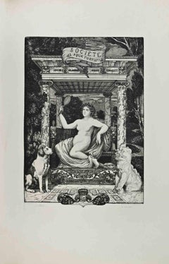 Frontispice de la Société des Aquafortistes-Lithograph by Félix Bracquem-1864 ca